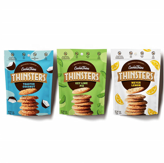 씬스터스 코코넛 키라임 레몬 크런치 쿠키 113g 3개 THINSTERS Cookies 3 Count Variety Pack 4 Ounce