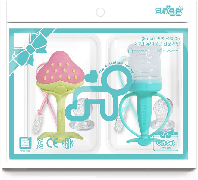 앙쥬 3D 과일 치발기 + 과즙망 + 과즙망 리필 2p + 클립 2p + 케이스 2p 세트, 1개