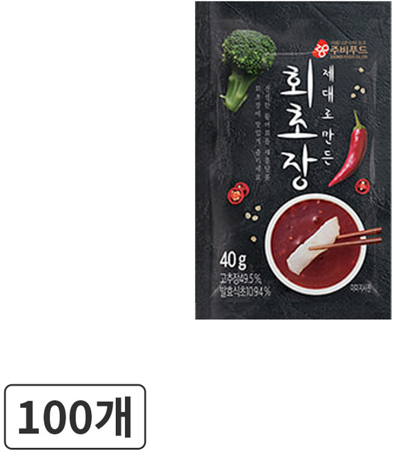 주비푸드 제대로 만든 회초장 40g, 100개