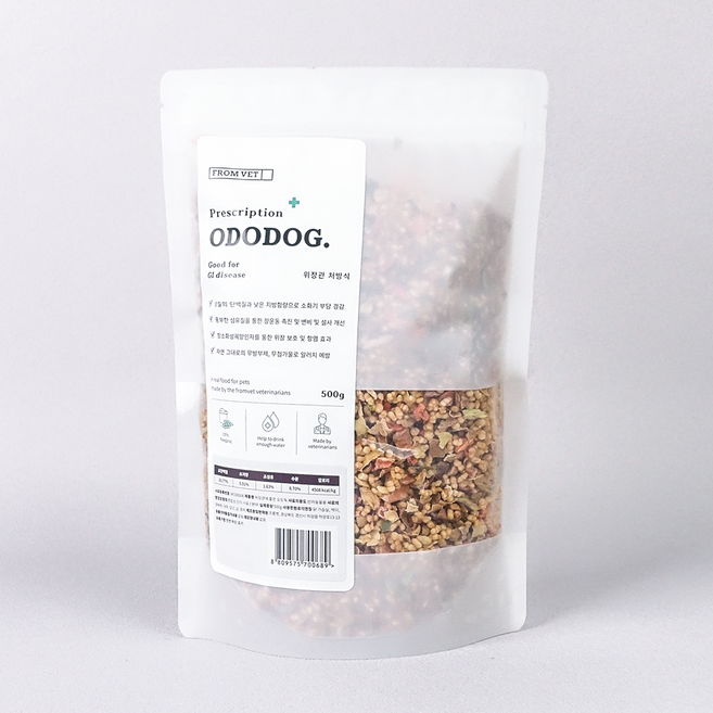 프롬벳 위장에 좋은 처방식 오도독 사료, 소화기능/췌장/위개선, 500g, 1개