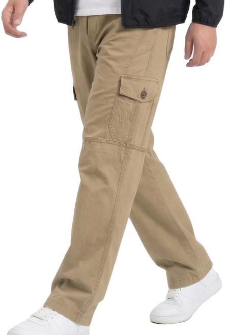 민트스쿨 와이드 카고 팬츠 M~6XL 면 100% 밴딩 빅사이즈 통바지 남자 카고바지 봄 여름 가을