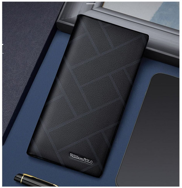 남성 소가죽 장지갑 경량 럭셔리 슬림 장지갑_Berra_