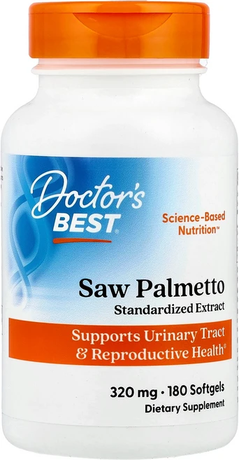 Doctor's Best 쏘팔메토 표준화된 추출물 320mg 소프트젤 180정 Best (닥터스 베스트), Doctor's Best, 쏘팔메토, 표준화된 추출물,, 1개 - 쿠팡