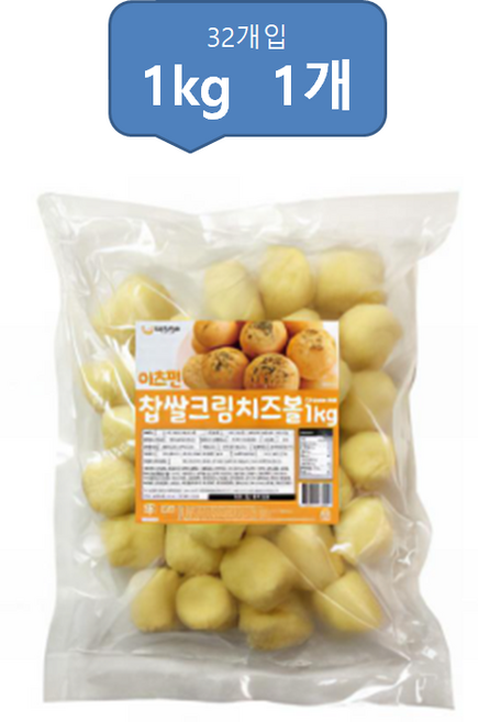 이츠펀 찹쌀 크림치즈볼 1kg, 1개