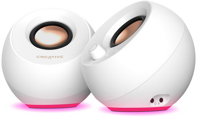 크리에이티브 Creative PEBBLE PRO 블루투스 5.3 스피커 (화이트 정품), 1L, 1개