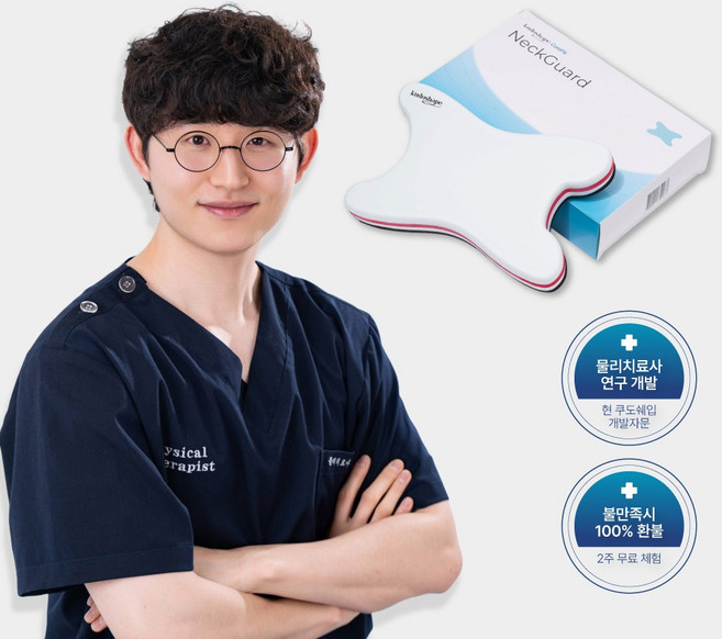 쿠도쉐입 코어핏 넥가드 목디스크 일자목 거북목 굽은등 경추 어깨 목견인기, 1개