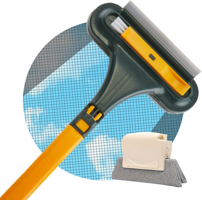 에센토 최신상 올인원 창문 방충망 브러쉬, 옐로, 1개