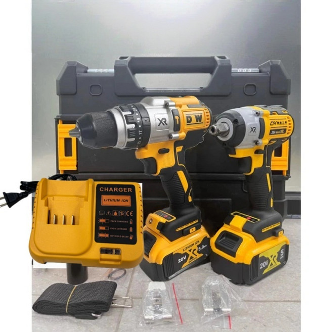 20V 無刷 DCF880 電動扳手 衝擊扳手 起子機, 1個, 880+996兩電一充+箱