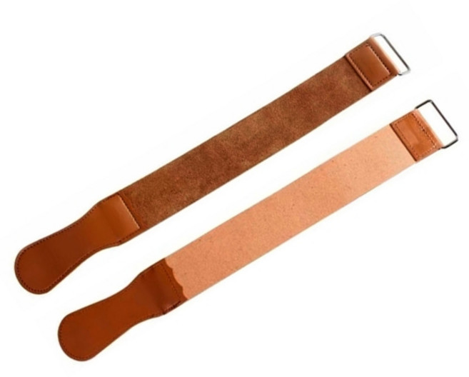 칼갈이가위갈이 칼연마기 샤프너 가죽 스트롭 스트랩 이발사 면도기 접이식 칼 칼 날카롭게하는 면도기 날카롭게하는 벨트 2 크기, 1개, 브라운