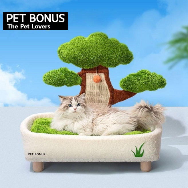 펫보너스 폭신폭신 다기능 고양이 침대, 1개, 대형 1개