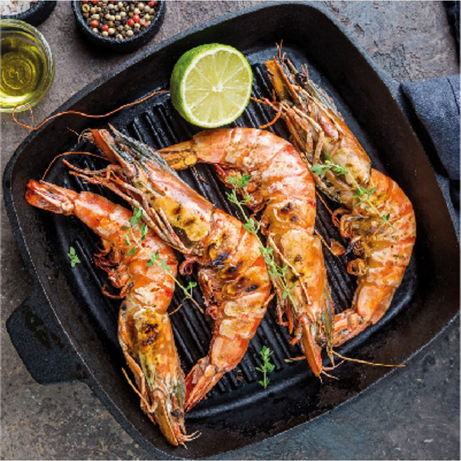 캠핑용 선물용 -45도 급속냉동 킹 블랙타이거 새우 캠핑 새우선물 왕새우 새우소금구이 새우버터구이 간장새우, 2박스, 500g ,10미