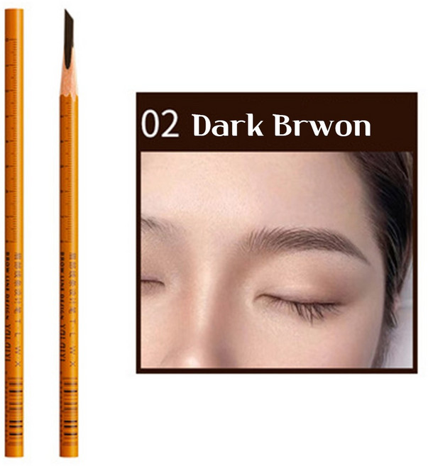타투 디자인펜슬 카레펜슬 6개입 반영구화장 눈썹 아이라인 헤어라인 문신 디자인펜, 다크브라운, 6개