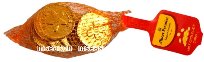 알버트 코인 동전 초콜릿 선물 금화 황금 그물망, 50g, 1개