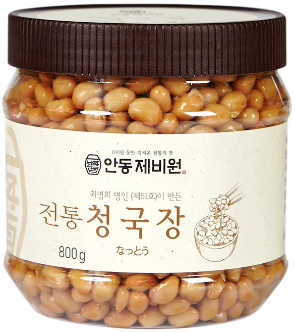 [최명희명인_안동제비원] 국산콩 100% 전통방식 청국장, 1개, 800g