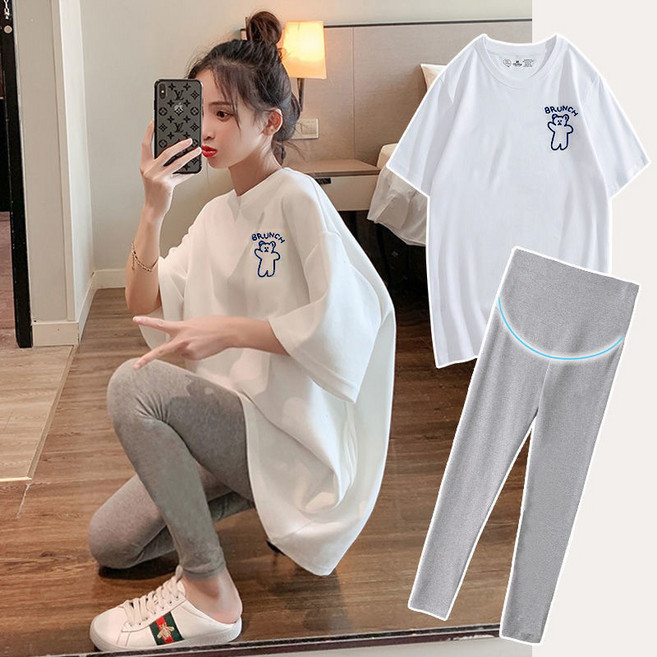 키작은 까지 임산복 결혼식 오피스 원피스 키작맘 코디 빅사이즈 주수 스커트 치마 투피스 임산부 세트 임신복 여름 직장인