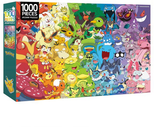 포켓몬스터 직소퍼즐 1000pcs 컬러풀 포켓몬, 1개, 1000피스