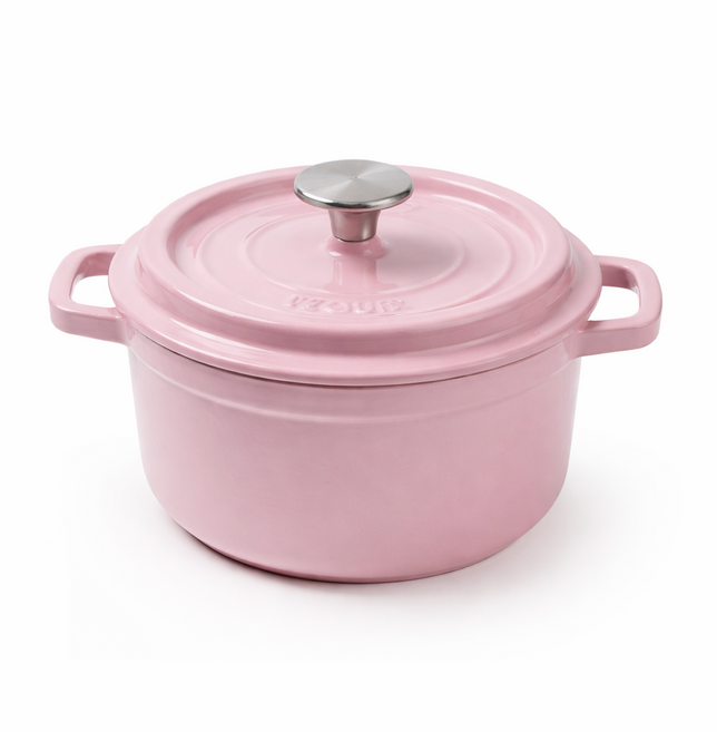 리큅 인덕션 더치오븐 무쇠 양수냄비, 18cm, 글로스핑크, 1개