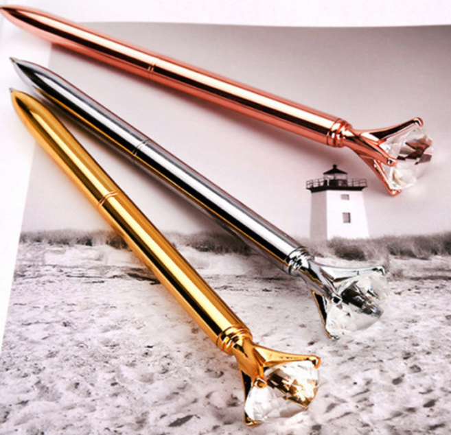 비엘 큐빅 다이아볼펜 (3 color), 다이아볼펜 실버, 1개