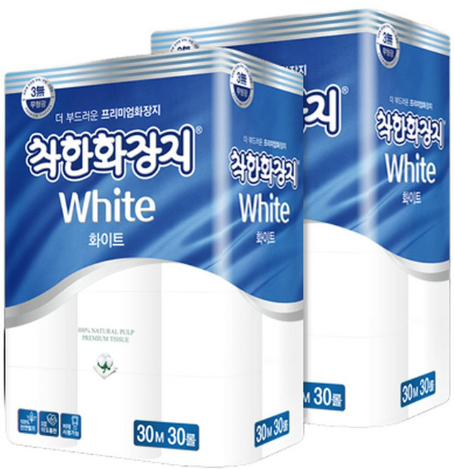 두루마리휴지 먼지없는 엠보싱 화장지 4겹 30m 30롤 화장지 30롤, 1롤, 30개