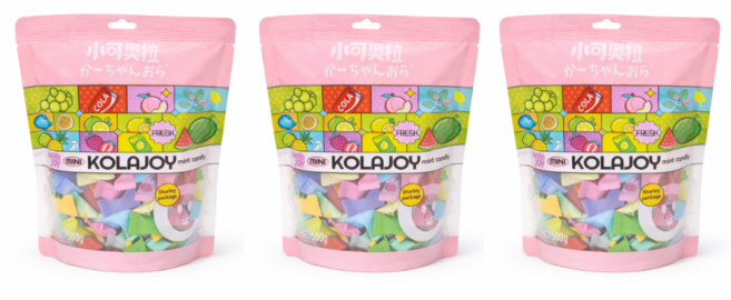 베트남 과일캔디 민트향 대용량 무설탕 혼합믹스, 3개, 500g