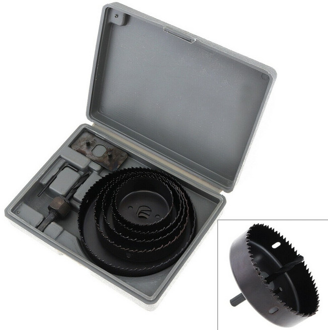 8PC 목공홀쏘 세트 목공 홀쏘 비트 날, 1개