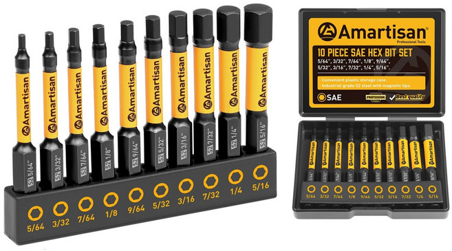 LXU 고강도 자석 육각비트 20종 세트 임팩트 전동드릴 호환 가구조립, 1세트