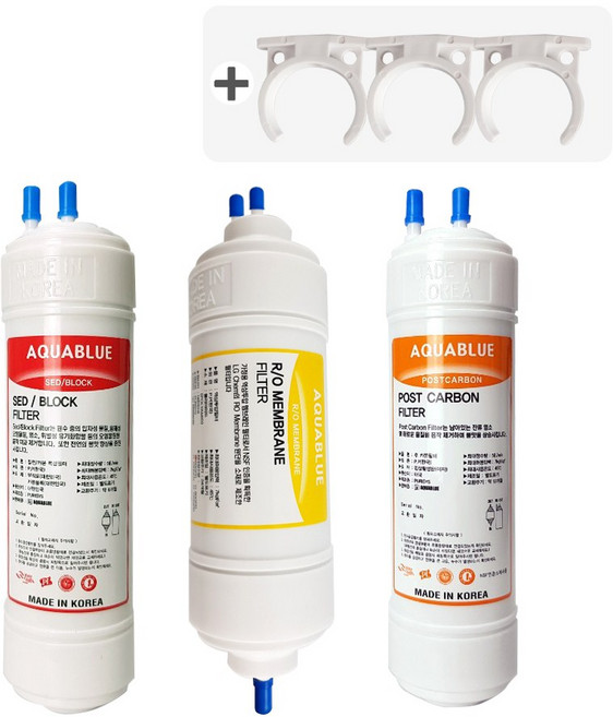 청호정수기필터 호환 CHP-4010S 뉴디지털 프리미엄 세디블럭+RO+포스트 3개 전체세트, A. 9인치복합단방향3개 CHP-4010S클립포함