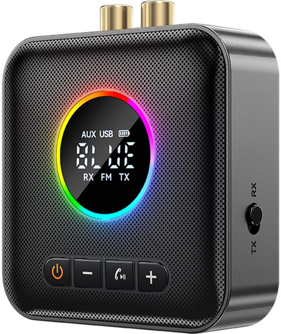 藍牙音訊接收器發射器 AUX USB 支援 RX TX 模式, 黑, M10 7天保