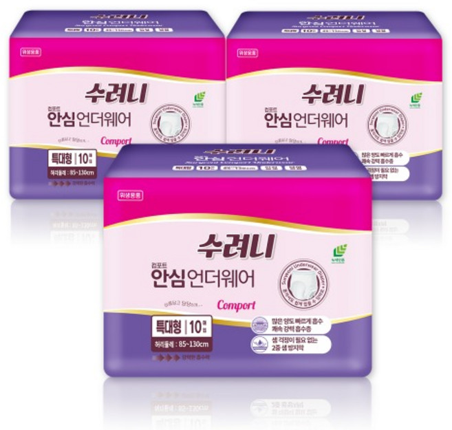 수려니 언더웨어 특대형 10매 x 8팩(80매), 80개입, 1세트