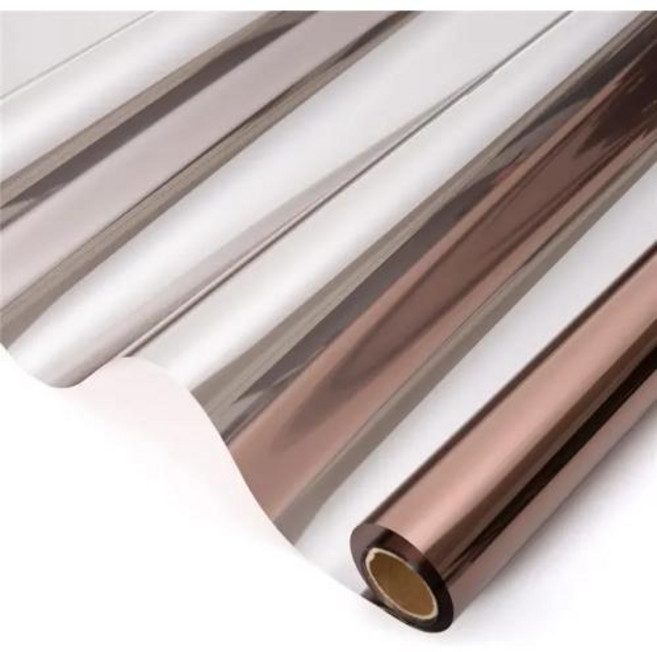 가정용 원웨이 윈도우 틴트 필름 프라이버시 미러 자기 접착 열 제어 자외선 차단 색필름, 34) Brown silver - 40x200 cm