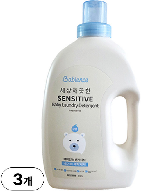 베비언스 세상깨끗한 센서티브 베이비 세탁세제 무향 1.5L 3개
