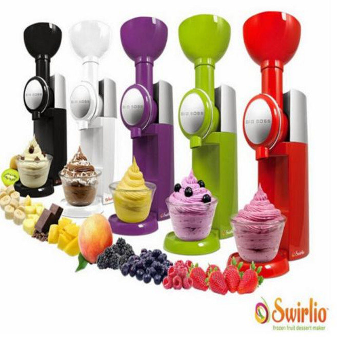 아이스크림 제조기 Big Boss Swirlio 냉동 과일 기계 가정용 메이커 전자동 미니 크림, 5) 빨간 - 220V-미국
