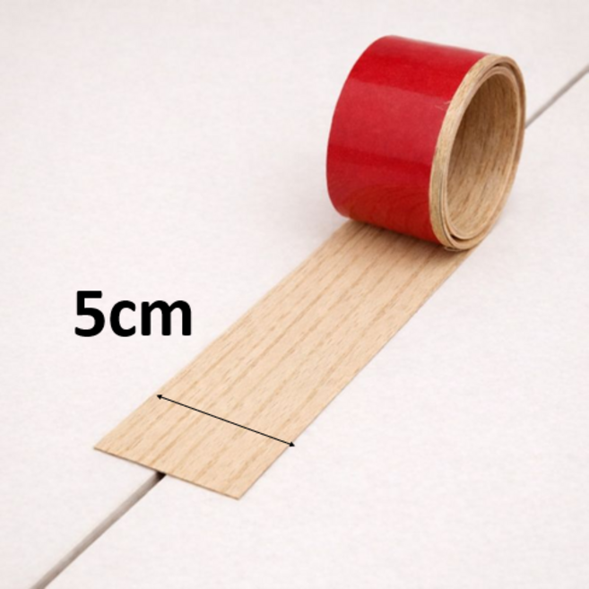 PVC 평몰딩 걸레받이 붙이는 몰딩 굽도리 문틀 보수테이프 부분보수 마감테이프, 1개, 나무색 5cm