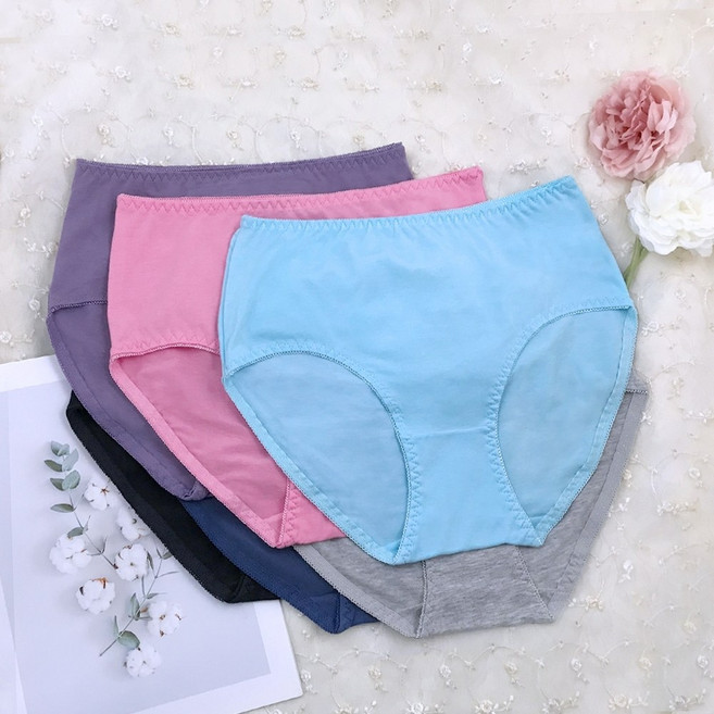 高彈棉混高腰包臀內褲 經典款 貨號1258, 單件隨機不挑色（２ＸＬ）