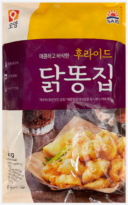 사조오양 후라이드닭똥집 1kg, 1개