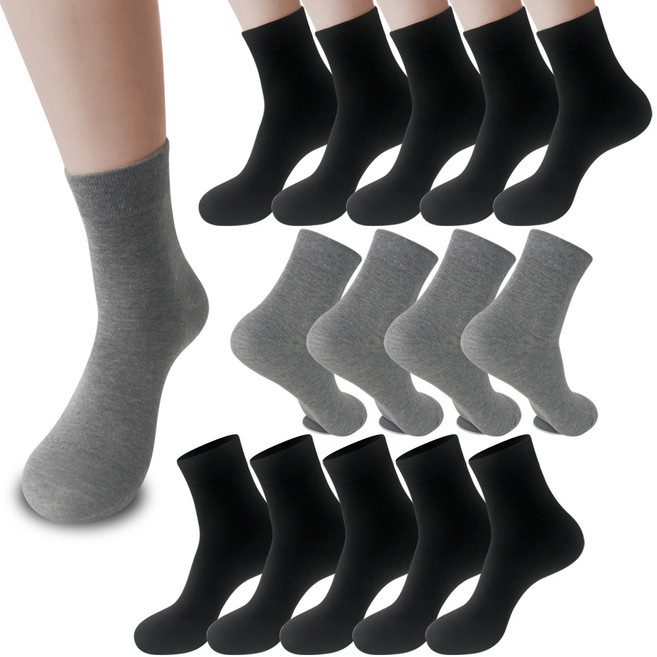 발렌티노크리스티 남자 일반 비즈니스 중목 양말 15켤레