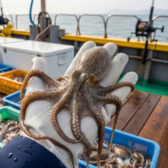 [당일조업] 국산 생물 알배기 활쭈꾸미, 1박스, 1kg