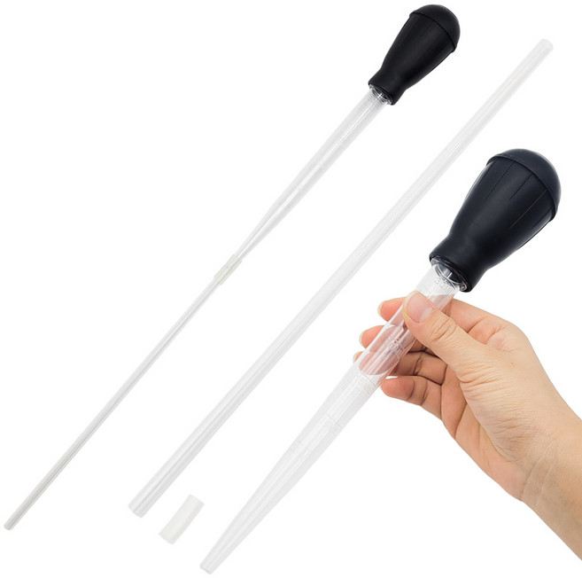 물멍 고급형 2단 스포이드 28cm 30ml 검정 블랙 다용도 스포이드 연장 대롱, 1개