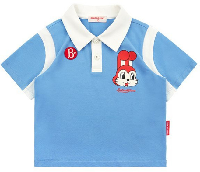 [매장정품] 베베드피노 반팔 티셔츠 키즈 메르시 버니 피케 칼라