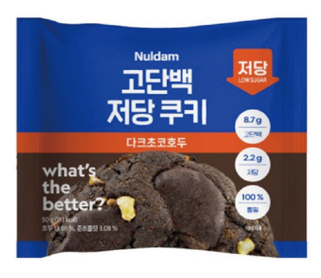 널담 고단백 저당 쿠키 다크초코호두, 12개, 50g