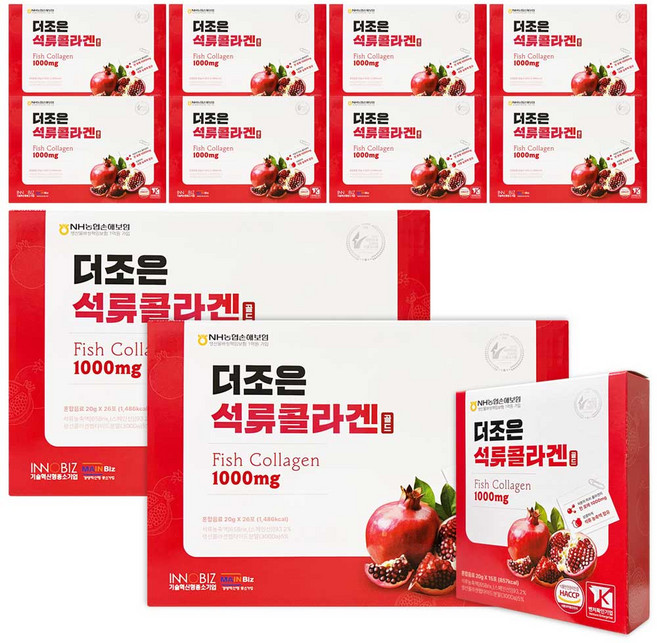 더조은 석류 콜라겐 젤리 스틱형, 520g, 10개