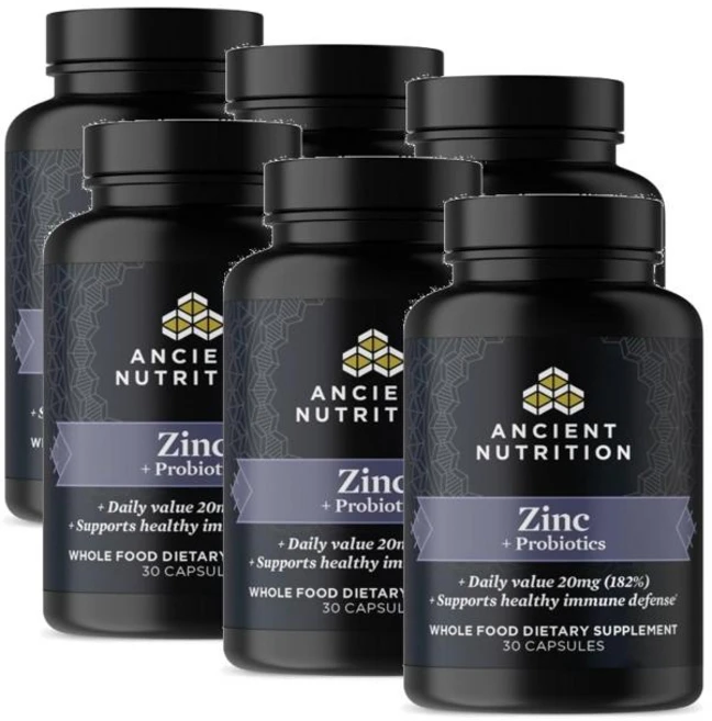 엔시언트 뉴트리션 아연 프로바이오틱스 캡슐 Ancient Nutrition Zinc Probiotics, 6개, 30정 - 쿠팡