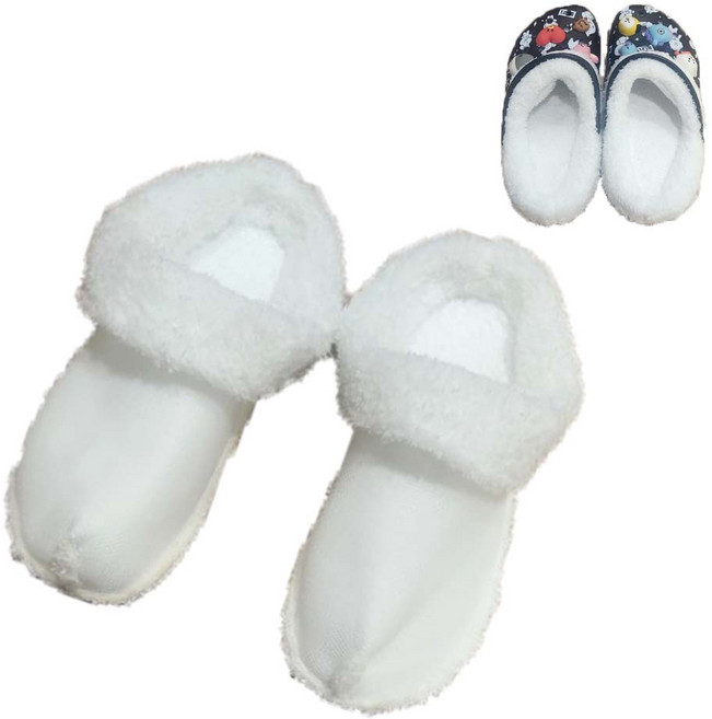 아이친구 크록스 호환 내피 탈부착 기모 방한 털 슬리퍼 안감 겨울 신발, 1세트