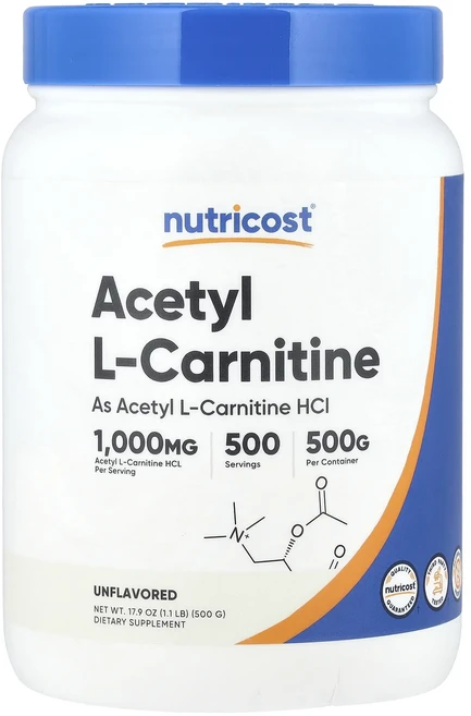 프리미엄상품 Nutricost 아세틸 L-카르니틴 무맛 500g(1.1lb) 끝내주게잘나가는상품, Nutricost아세틸L카르니틴무맛500g11lb, 500g, 1 - 쿠팡
