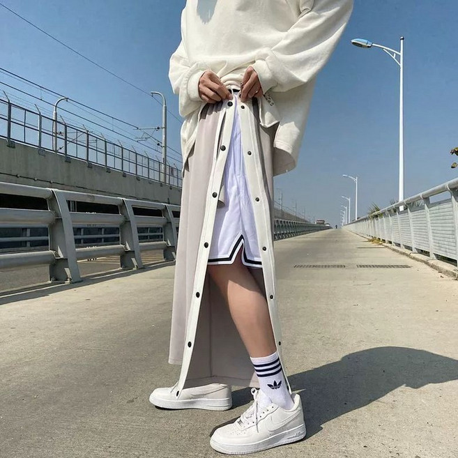 사이드 오픈 팬츠 남성용 농구 캐주얼 스포츠 트레이닝