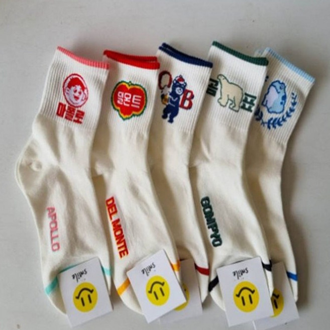 [담따]국산고품질 포인트 남자 여자 데일리 중목 밴딩 양말