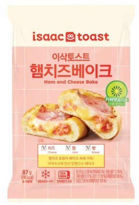 이삭토스트 햄치즈 베이크, 5개, 87g