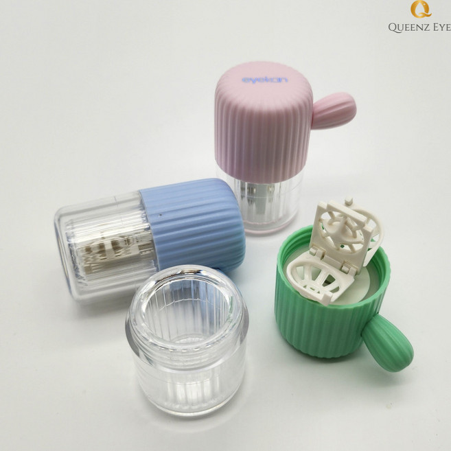 퀸즈아이 반자동 회전 렌즈세척기, 1개, 소프트그린