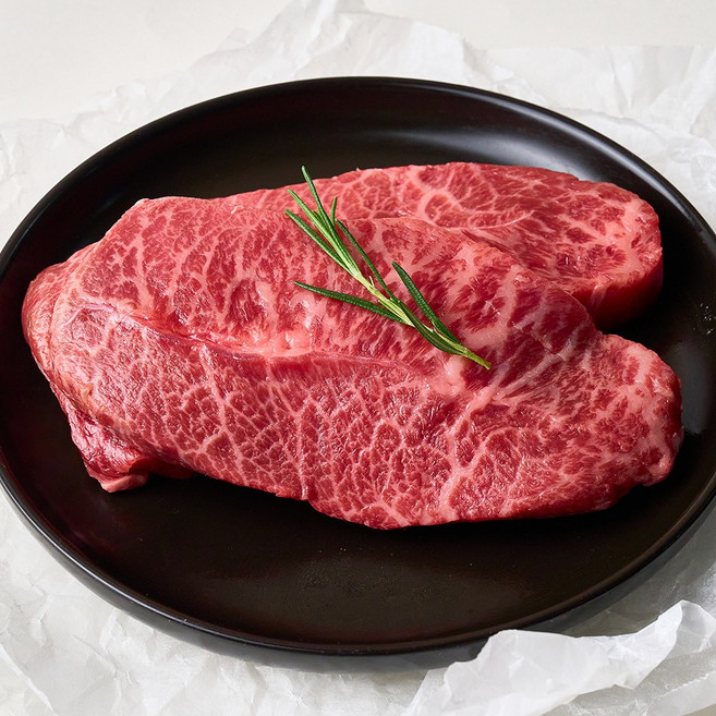 [한우이츠] 한우 1++ 부채살 스테이크 소고기 캠핑 바베큐, 5개, 200g