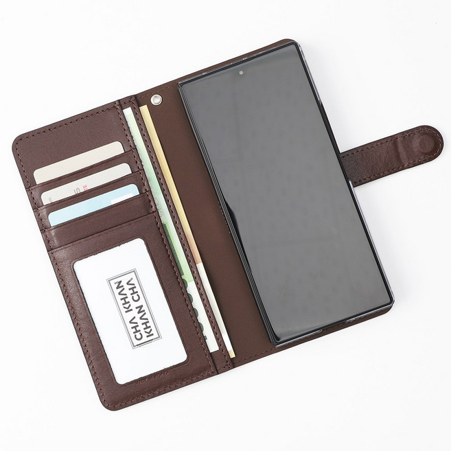 갤럭시 Z 폴드7 천연 가죽 지갑형 휴대폰 케이스 힌지보호 지폐 카드 수납 지갑 다이어리 z폴드7 Z FOLD7 지 제트 폴더7